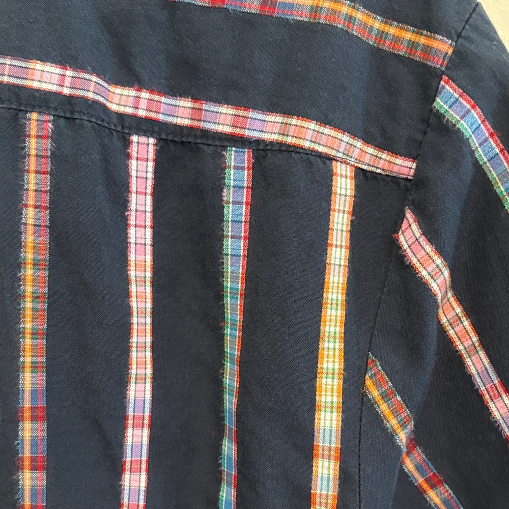 Mr. Turk Navy Striped Short Sleeve Shirt - Picture 9 of 10